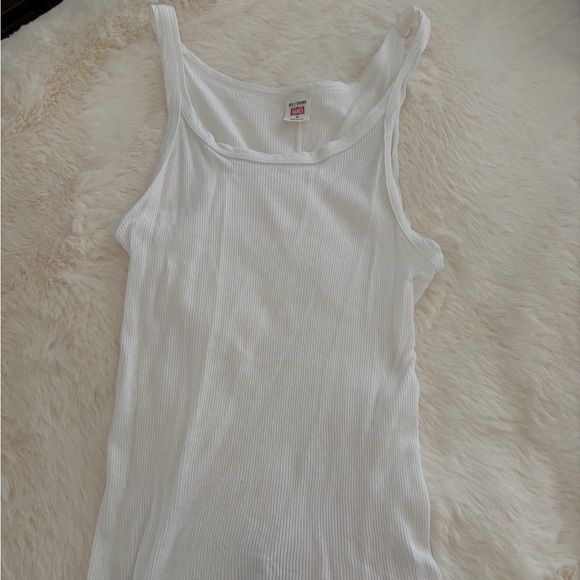 Re/done Ribbed White Tank - Picture 3 of 7